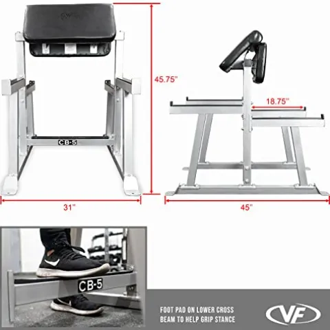 Valor Fitness Standing Preacher Curl Bench Station for Bicep Arm Curling – CB-5 Standing Preacher Curl Station