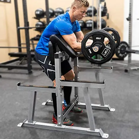 Valor Fitness Standing Preacher Curl Bench Station for Bicep Arm Curling – CB-5 Standing Preacher Curl Station