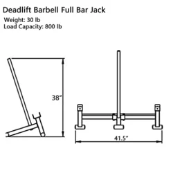 VEITEOX FTY Deadlift Barbell Full Bar Jack for Weight Lifting