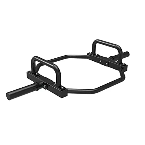 VEITEOX FTY Hex Trap Barbell Bar – High Hexagon Deadlift & Squat Bar