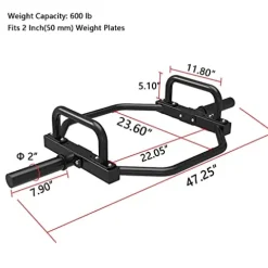 VEITEOX FTY Hex Trap Barbell Bar – High Hexagon Deadlift & Squat Bar