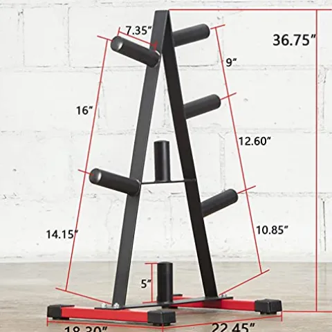 VEITEOX FTY Olympic Weight Plate Tree Rack for 2 Inch Barbell Weights