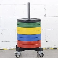 VEITEOX FTY Vertical Weight Plate Rack with Wheels, Olympic 2 Inch Weights Stand