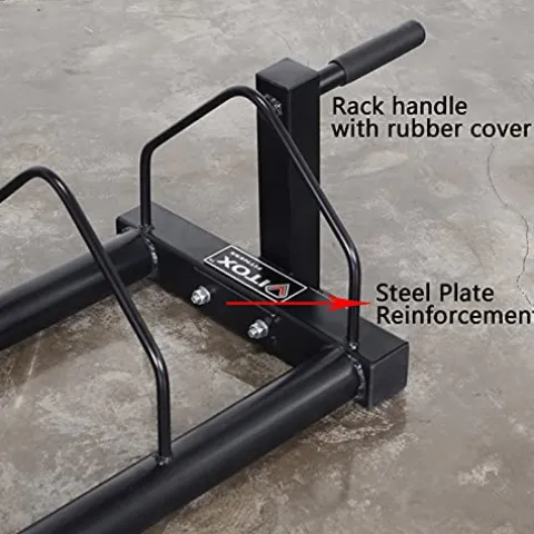 VEITEOX FTY Weight Plate Storage Rack with Handle and Wheels