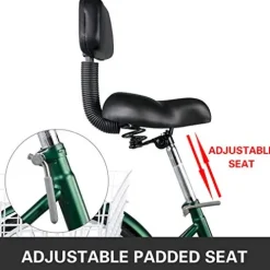 VEVOR Adult Tricycle 26” 7-Speed Folding Bike Black