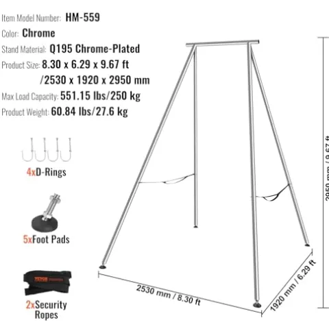 VEVOR Aerial Yoga Frame Chrome