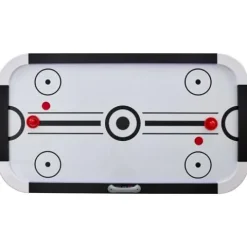 VEVOR Air Hockey Table 72″ Indoor LED Sports Game Black and White