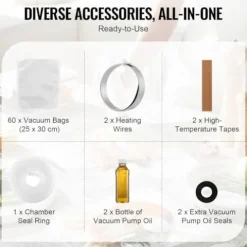 VEVOR Chamber Vacuum Sealer 1200W Silver