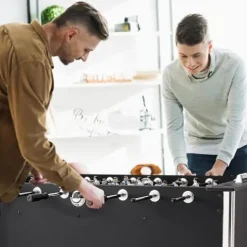VEVOR Foosball Table 55 inch Standard Size Indoor Full Size for Home, Family, and Game Room Black