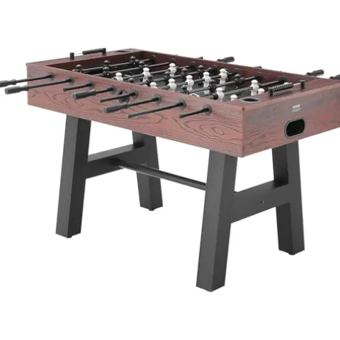 VEVOR Foosball Table 55-inch Standard Size Indoor Full Size Soccer with Foosball Table Set Walnut