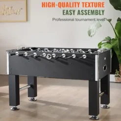 VEVOR 55-Inch Foosball Table with 4 Balls & Cup Holders Black