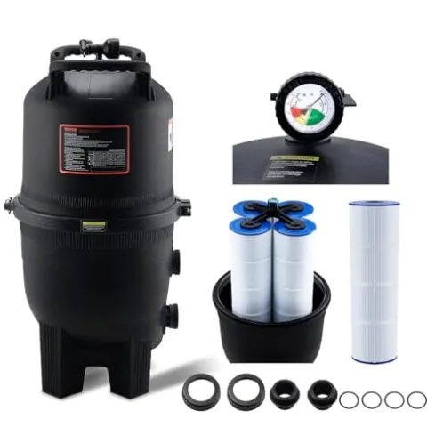 VEVOR Pool Cartridge Filter 425Sq. Ft Inground Above Ground Swimming Pool Filtration System Upgraded Version 420-425 sq.ft w/ 4 Filters