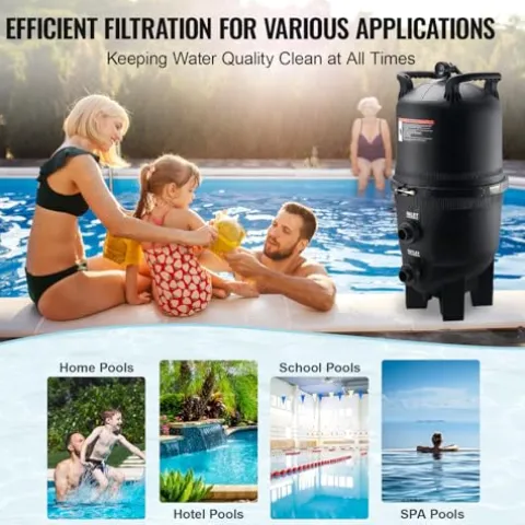 VEVOR Pool Cartridge Filter 425Sq. Ft Inground Above Ground Swimming Pool Filtration System Upgraded Version 420-425 sq.ft w/ 4 Filters