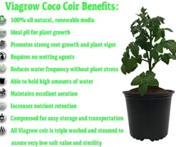 Viagrow Coconut Soilless Grow Media 11 lb 5KG Block