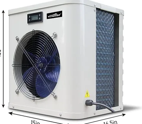 Villastar Above Ground Pool Heater 16000 BTU/hr – 120V, Fits 15/18/24 Foot Pool