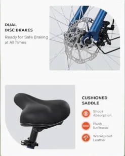 Viribus Adult Tricycle 7 Speed Dual Chain Navy