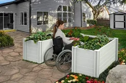 Vita 4′ x 6′ Independence Wheelchair Accessible Garden Bed White