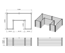 Vita 4′ x 6′ Independence Wheelchair Accessible Garden Bed White