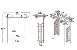 Vita Fairfield Deluxe Vinyl Arbor 58″x92″ White