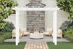 Vita Fairfield Grande Vinyl Arbor 111″x86″ White