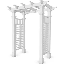 Vita Fairfield Vinyl Arbor 58″W x 86″H White