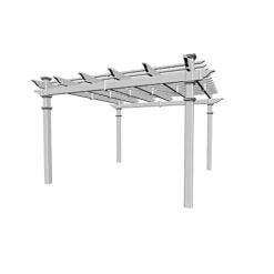 Vita New England Arbors Regency 12′ x 12′ Vinyl Pergola White