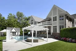 Vita New England Arbors Regency 12′ x 12′ Vinyl Pergola White