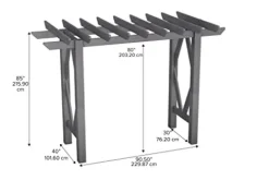 Vita Summerwood Craftsman Cedar Arbor Charcoal 91″x40″x85