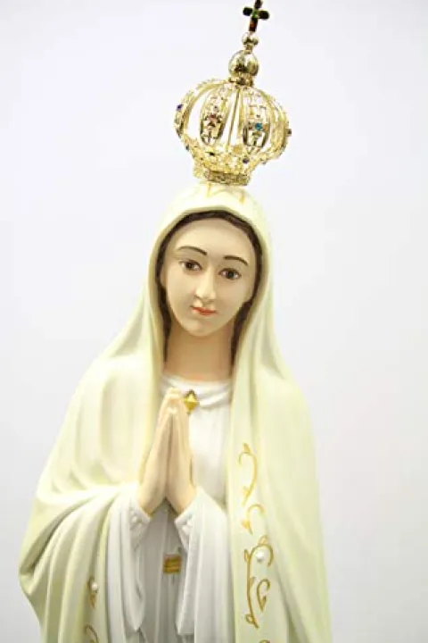 Vittoria Collection 44″ Our Lady of Fatima Statue Sculpture White