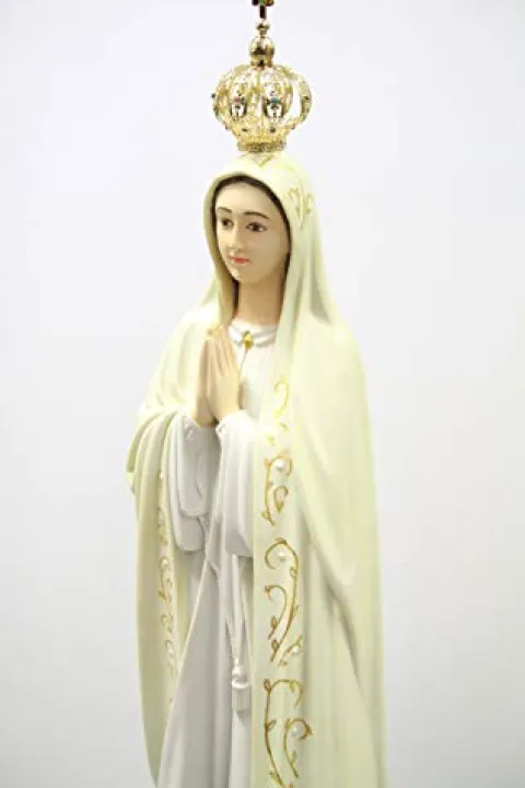 Vittoria Collection 44″ Our Lady of Fatima Statue Sculpture White