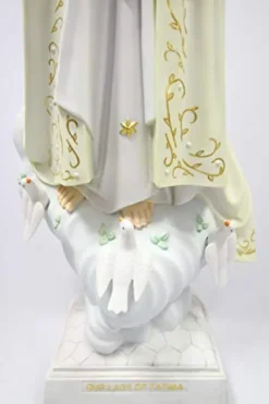 Vittoria Collection 44″ Our Lady of Fatima Statue Sculpture White