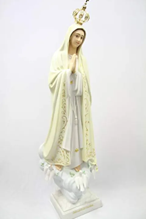 Vittoria Collection 44″ Our Lady of Fatima Statue Sculpture White