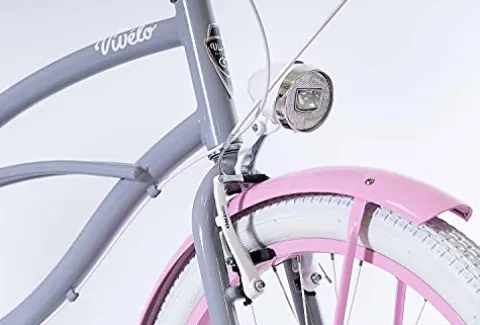 Vivelo LA Donna Beach Cruiser for Women Complete Bike Aluminium Lightweight Frame 26-Inch 7-Speed Adele