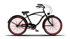 Vivelo Rider Beach Cruiser Men’s Bike 26-Inch 3-Speed Monza