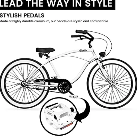 Vivelo Rider X Beach Cruiser for Men Complete Bike 3-Speed Clyde