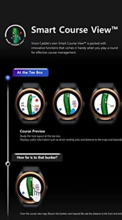 Voice Caddie T8 Golf GPS Watch Black