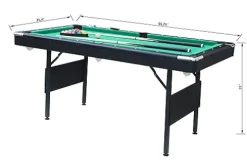 Voohek 5.5FT 3-in-1 Portable Game Table Combo Black/Blue/Green