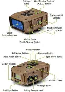 Vortex Ballistic Rail-Mounted Laser Rangefinder Impact 4000 Tan