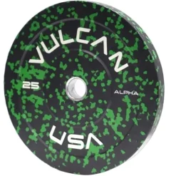 VULCAN Alpha Bumper Plate Set Blue/Yellow/Green/Orange/Grey Fleck