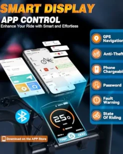 W Wallke Electric Bike for Adults 48V 40Ah 1600W/2800W Peak Dual Motor Fast Long Range Ebike 20 inch Fat Tire Full Suspension Electric Bicycle 31/34MPH Step Thru E-bike APP Control UL2849 Certified Black