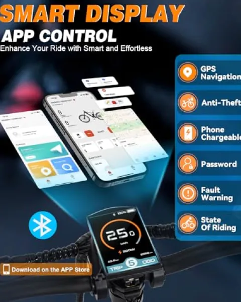 W Wallke Folding Electric Bike for Adults, 1750W Dual Motor, 48V 40Ah Long Range Ebike 20″ Fat Tire Gray