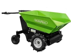 Wallemac 1100lb Loading Capacity 48V Battery Powered Electric Wheelbarrow Green