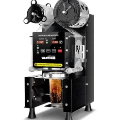 WantJoin Full Automatic Cup Sealing Machine 90/95mm Digital LCD Black