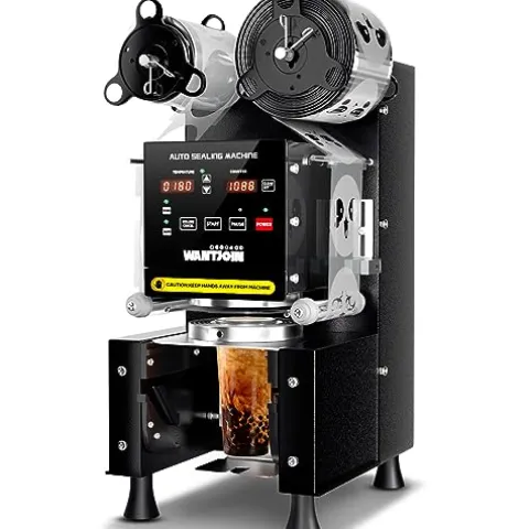 WantJoin Full Automatic Cup Sealing Machine 90/95mm Digital LCD Black