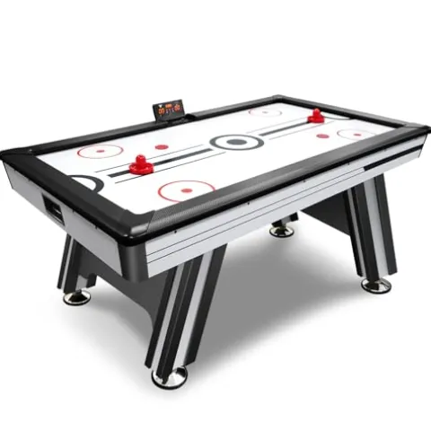 WAQINBR 6ft Air Hockey Table LED Game Set Black White