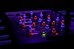 Warrior Table Soccer Professional Black Light Foosball Table Blue, Red