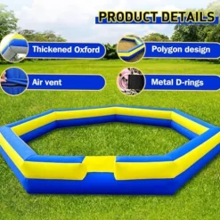 WARSUN Giant 26Ft Inflatable Gaga Ball Pit with Built-in Blower Blue&Yellow