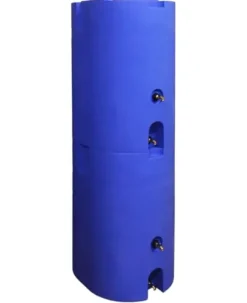 WaterPrepared 160 Gallon Stackable Utility Water Tank with Large Cap and 2 Spigots Blue