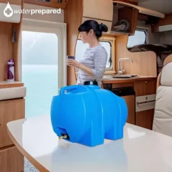 WaterPrepared 3 Pack Portable Water Tank 35 Gallon Blue