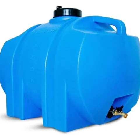 WaterPrepared 3 Pack Portable Water Tank 35 Gallon Blue